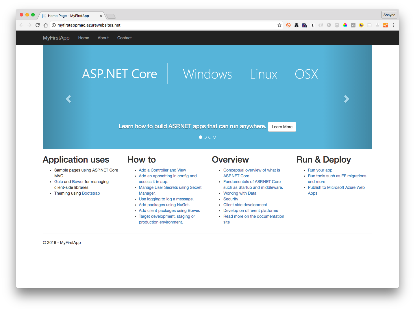 asp.net visual studio 2017 for mac